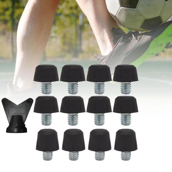 12 ピース サッカーシューズスパイク スポーツ用 室内運動用スニーカー ブラック