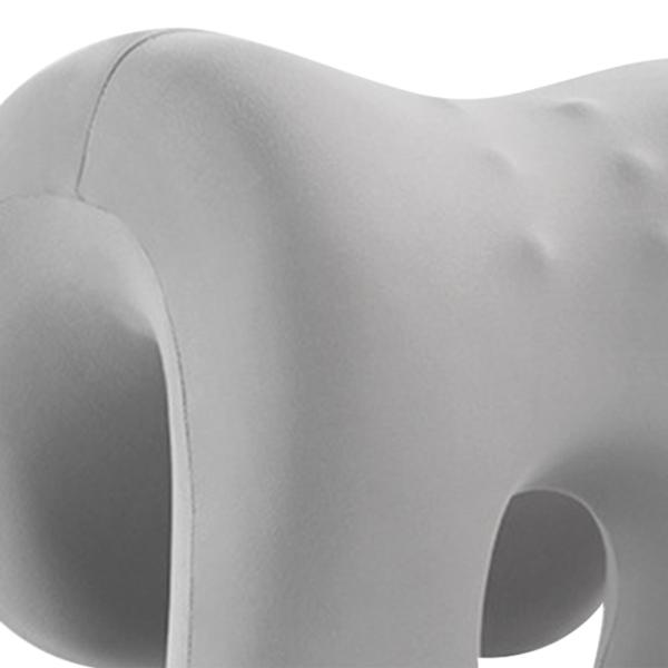 ネッククッション 椅子用レストピロー 男女兼用 軽量 ソフト 昼寝用ピロー 無地 ライトグレー