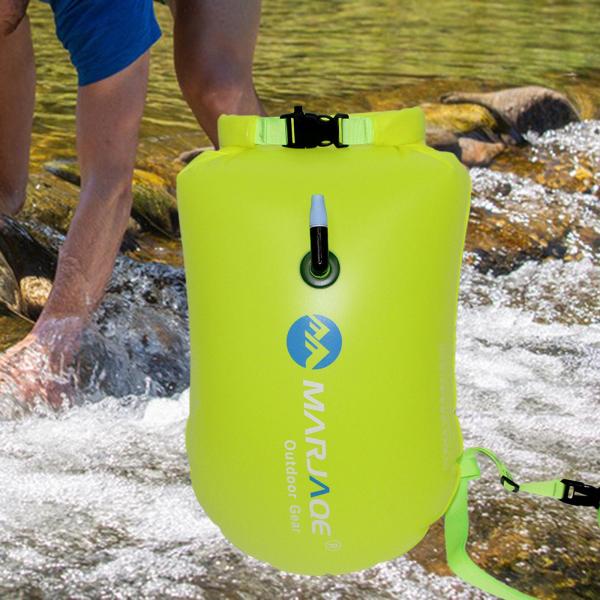スイムブイ ドライバッグ 厚手 スイミングブイ 水泳トレーニング カヤック 釣り用 イエロー