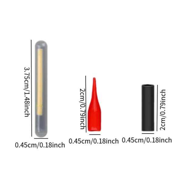 釣り用グロースティック50本、バルク小型グロースティック、ポータブルミニグロースティックロッドチップ、釣り竿用、クリスマスデコレーション用