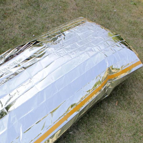 緊急用ブランケット サバイバル 寝袋 キャンプ用品 保温ブランケット 登山 バックパッキング 寒いキャンプ用サバイバルブランケット