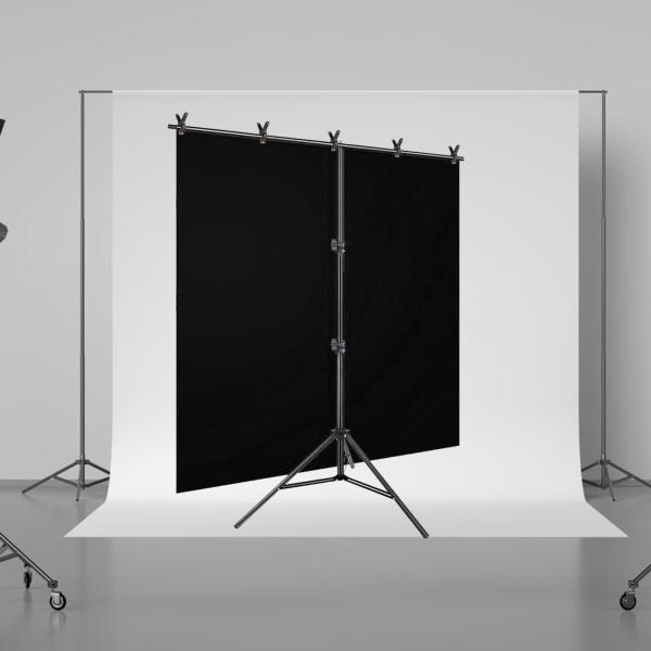 写真背景スタンド 取り付けブラケット 写真撮影パーティー背景サポート ブラックスクリーン