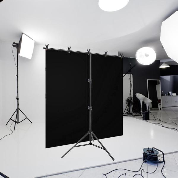 写真背景スタンド 取り付けブラケット 写真撮影パーティー背景サポート ブラックスクリーン