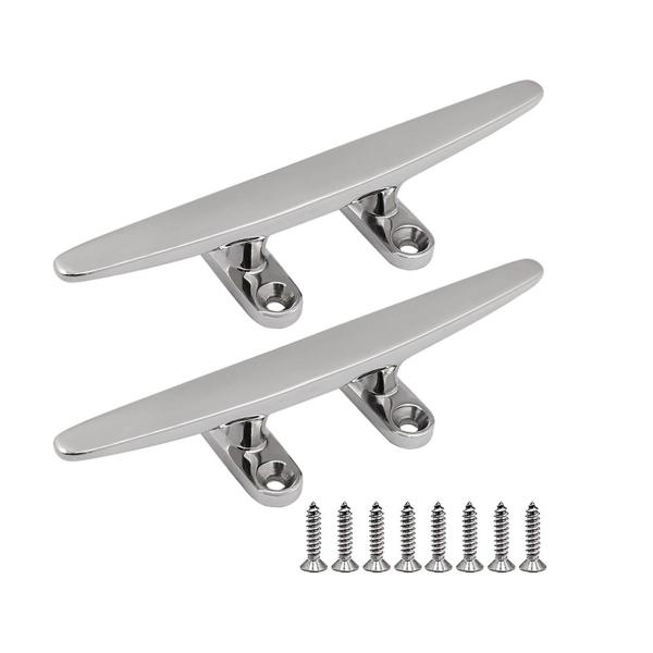 ボート オープンベースクリート 軽量 係留ドッククリート カヤック ヨット 牽引用 15cmx3.4cm