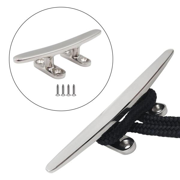 ボート オープンベースクリート 軽量 係留ドッククリート カヤック ヨット 牽引用 15cmx3.4cm