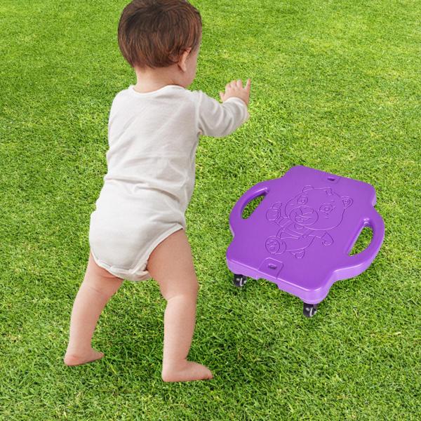 子供用スクーターボード 体育用 頑丈なフロアスクーターボード パープル