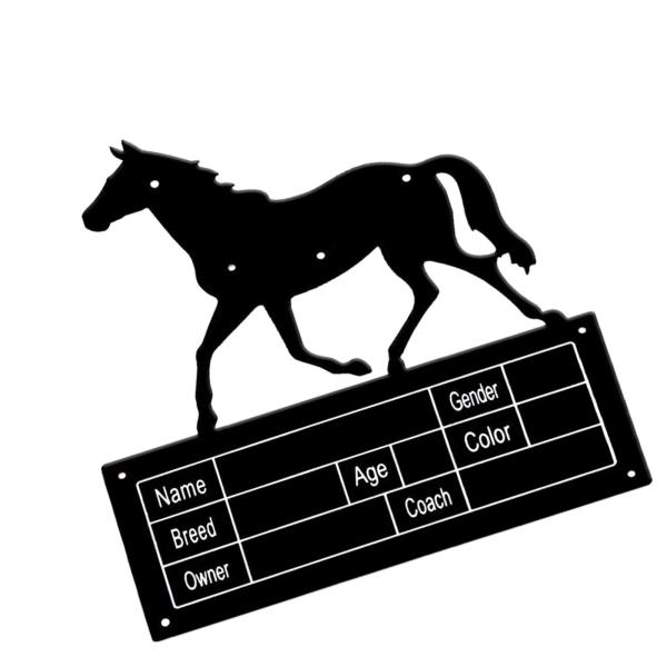 馬小屋名プレート、馬の看板、壁、フェンス用の馬小屋の装飾、馬のギフト、馬の名前の銘板ネームプレート