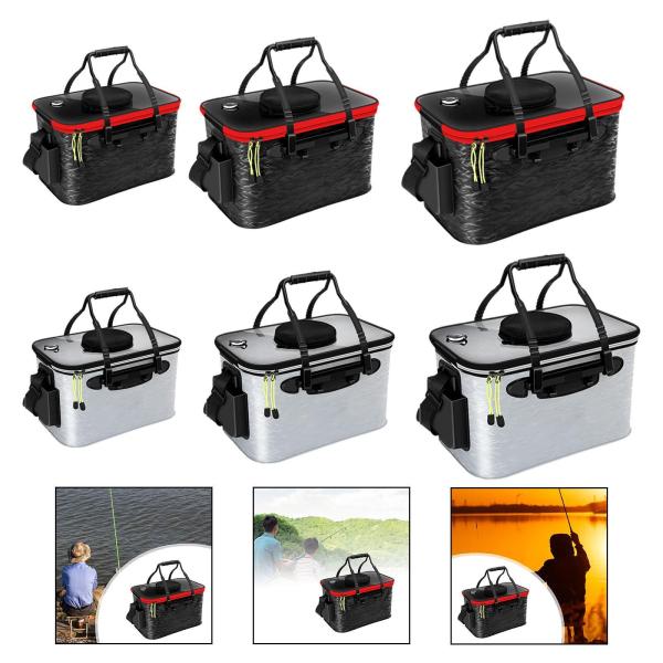 活魚バケツ 折りたたみ式 活魚コンテナ 釣り 旅行 キャンプ用 ブラック 小