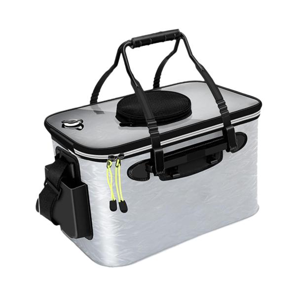 活魚バケツ 折りたたみ式 活魚コンテナ 釣り 旅行 キャンプ用 グレー 小