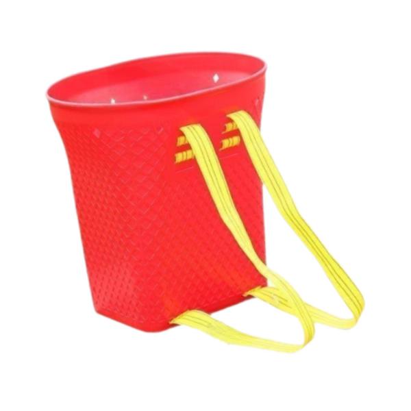 大型バックバスケット 果樹園収穫用 編み込みデザイン 持ち運び簡単 多機能農業用収納バスケット 市場買い物用