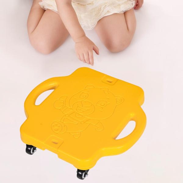 子供用スクーターボード 裏庭の遊び場ジム用 子供用フロアスクーターボード イエロー