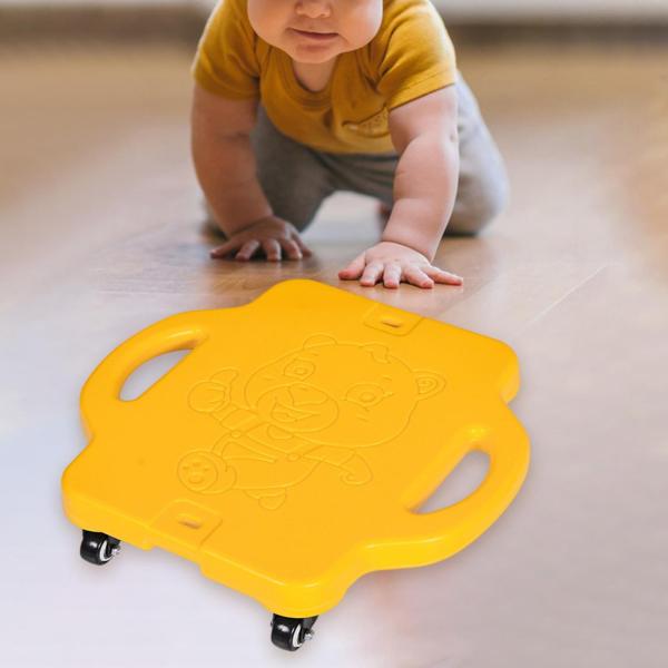 子供用スクーターボード 裏庭の遊び場ジム用 子供用フロアスクーターボード イエロー