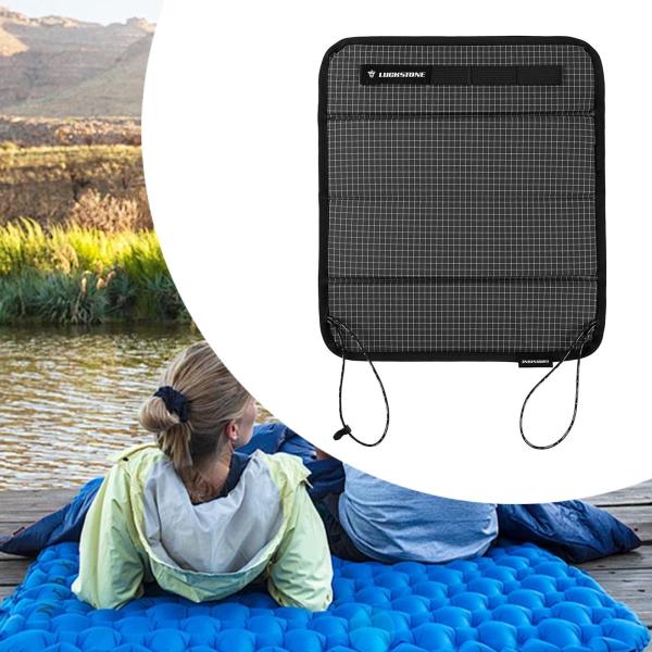 登山用シートクッション 折りたたみ式シートパッド キャンプ バックパッキング 旅行用 ブラック