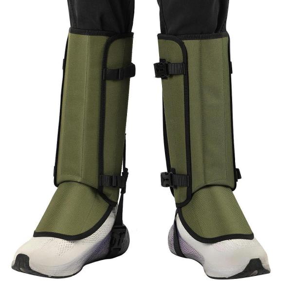 レッグゲイター 2個 多目的レッグプロテクター 登山 ウォーキング キャンプ用 グリーン