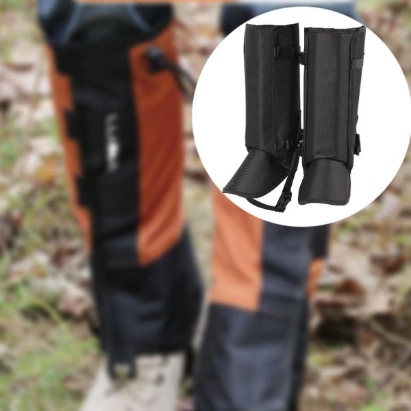 レッグゲイター 2個 多目的レッグプロテクター 登山 ウォーキング キャンプ用 ブラック
