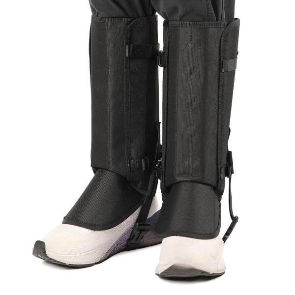 レッグゲイター 2個 多目的レッグプロテクター 登山 ウォーキング キャンプ用 ブラック