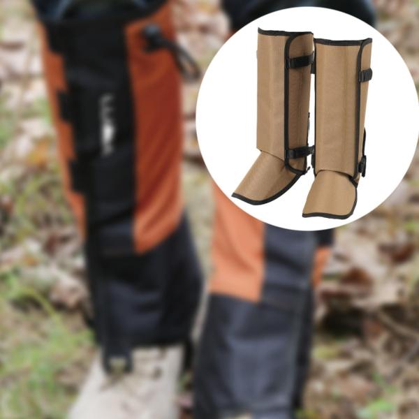 レッグゲイター 2個 多目的レッグプロテクター 登山 ウォーキング キャンプ用 カーキ