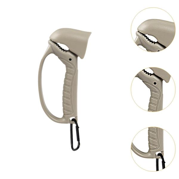 フィッシュリップグリッパー 丈夫なフィッシングリップグラバー 指を保護する 釣り用具 グレー