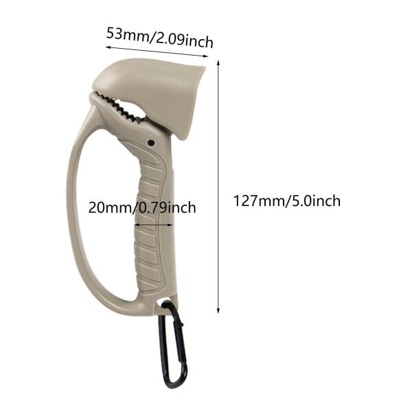 フィッシュリップグリッパー 丈夫なフィッシングリップグラバー 指を保護する 釣り用具 グレー