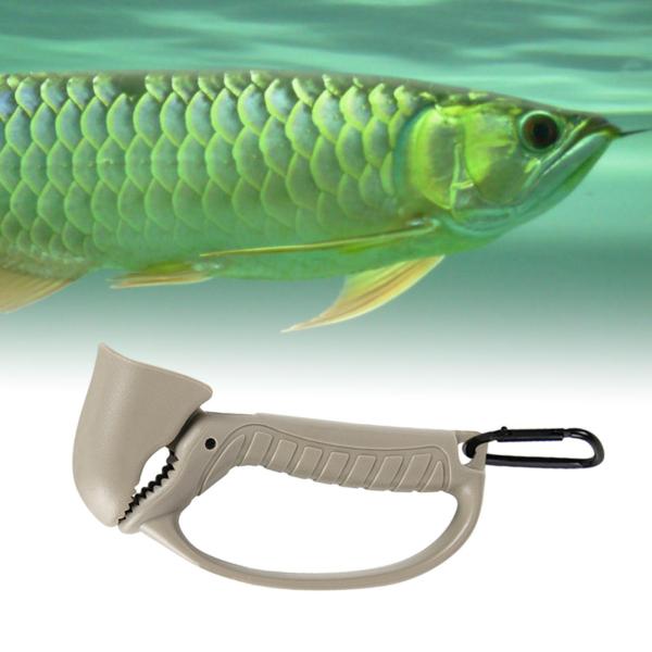 フィッシュリップグリッパー 丈夫なフィッシングリップグラバー 指を保護する 釣り用具 グレー