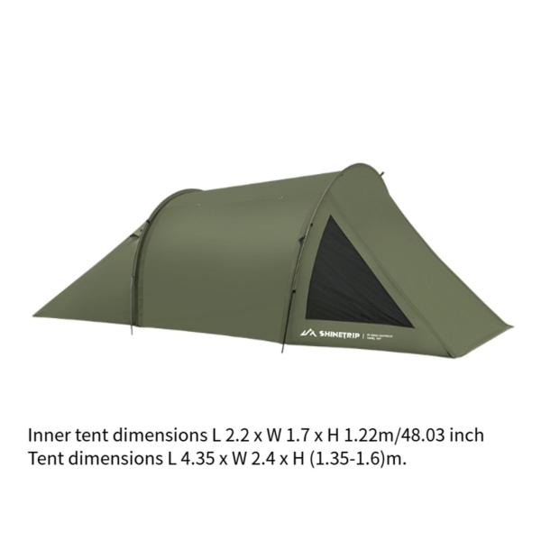 キャンプテント 簡単セットアップ ポータブル トンネルテント ピクニック 登山 ビーチ グリーン
