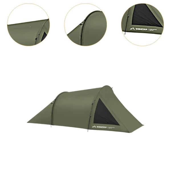 キャンプテント 簡単セットアップ ポータブル トンネルテント ピクニック 登山 ビーチ グリーン