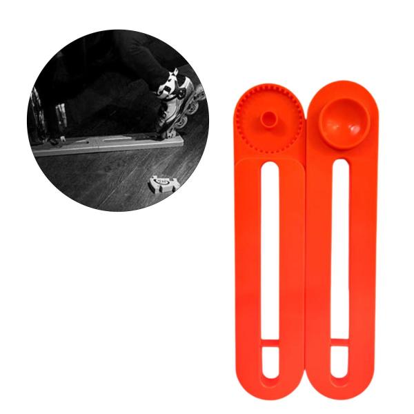 ローラースキッドプレスと強化剤、90-270度調整可能なフラットフィギュアスケートプレスローラー、スケートトレーニング機器 , 赤