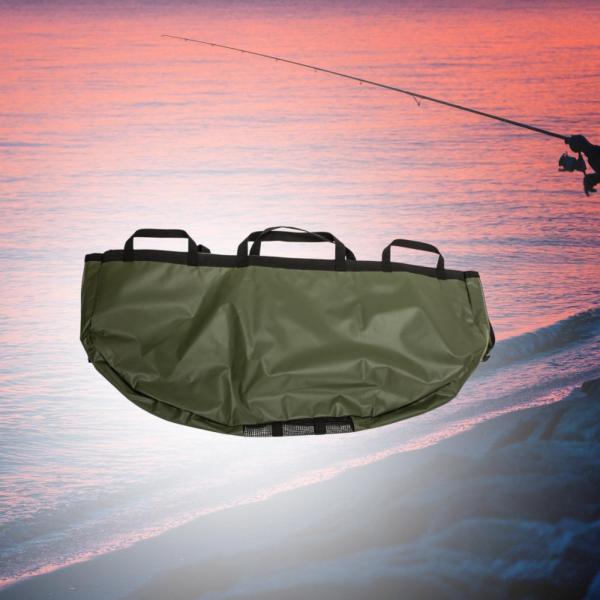 PVC フィッシングスリングランディングバッグ大容量滑り止め収納しやすい釣りアクセサリー測定バッグ魚保護用