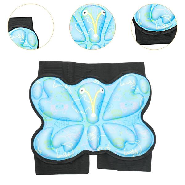 キッズヒップパッド子供用軽量サポートギア耐衝撃ローラースケートブルーカラーM