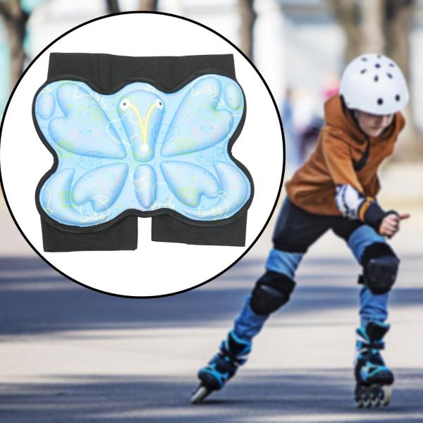 キッズヒップパッド子供用軽量サポートギア耐衝撃ローラースケートブルーカラーM