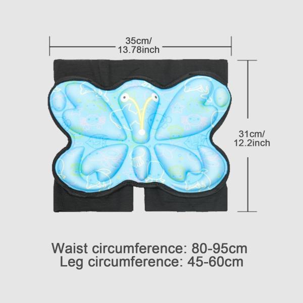 キッズヒップパッド子供用軽量サポートギア耐衝撃ローラースケートブルーカラーM