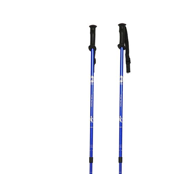 トレッキングポール アルミニウム合金 ハイキングポール トレッキング クライミング スノーシュー用 ブルー