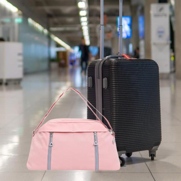 旅行用ダッフルバッグ ハンドバッグ 一泊 ウィークエンダーバッグ ハイキング 休暇 スポーツ用 ピンク