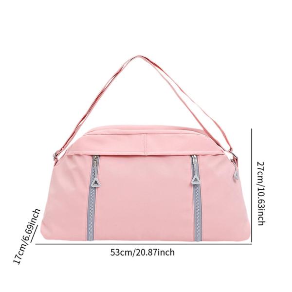 旅行用ダッフルバッグ ハンドバッグ 一泊 ウィークエンダーバッグ ハイキング 休暇 スポーツ用 ピンク