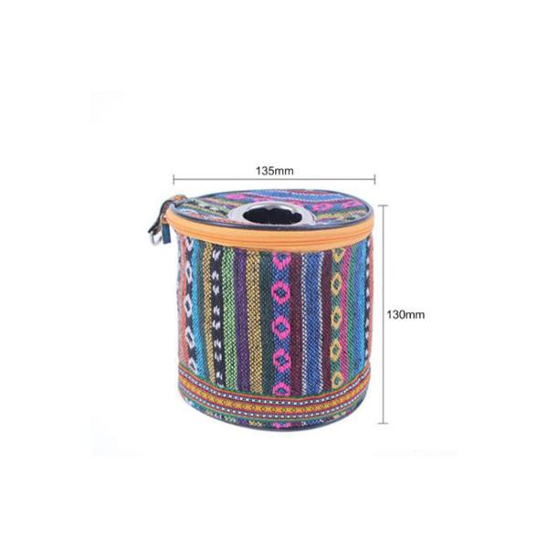 民族スタイルのティッシュケーストイレットロールカバー多機能ティッシュペーパーバッグRV旅行屋外のナプキンホルダーを掛けている