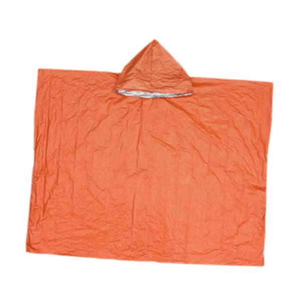 アウトドア緊急用レインコート レインコート ジャケット 緊急用ブランケット マント , Orange