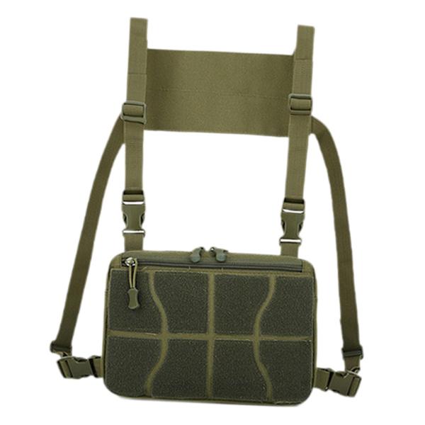 チェストリグバッグ 実用的 多機能 ワークアウトパック ハイキング 釣り 旅行 グリーン