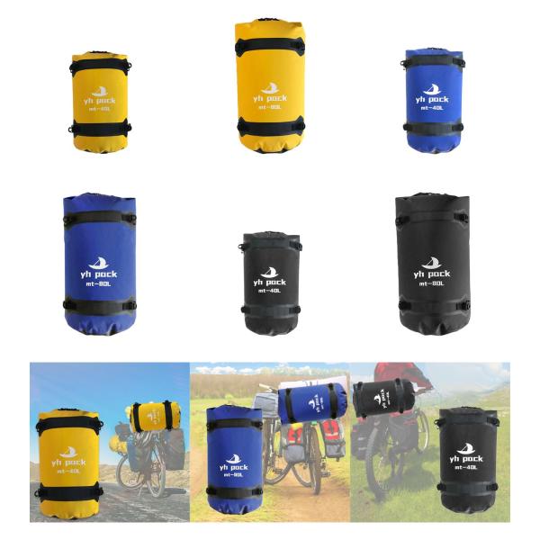 防水ダッフルバッグ ユニバーサル 広々とした容量 カヤック 旅行 ハイキング イエロー 40L