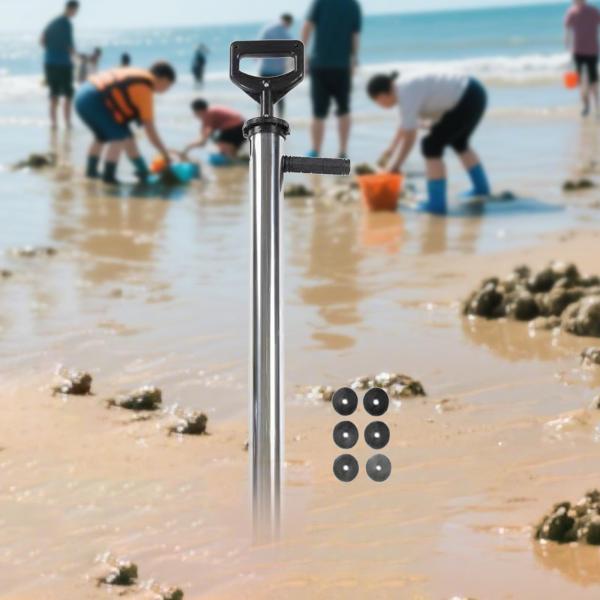 エビポンプシーフードキャッチデバイスハンドル付き、キャッチツール、ビーチアーティファクト、愛好家のビーチ用エビ抽出クラムポンプ