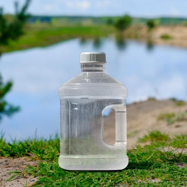 ウォーターディスペンサーボトル 厚みのある食品グレードポータブル透明保存容器 5L