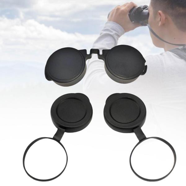 双眼鏡レンズキャップ保護カバー コンパクト 10x42 ギフト プロフェッショナル向け 望遠鏡レンズキャップ ゴム製接眼の交換に最適