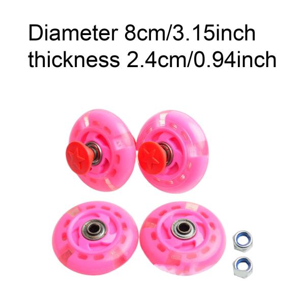 4ピース キッズツイストカーホイール 床を保護 ユニバーサル交換パーツ ピンク