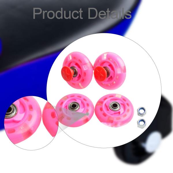 4ピース キッズツイストカーホイール 床を保護 ユニバーサル交換パーツ ピンク
