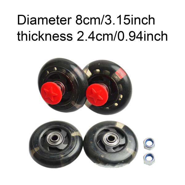 4ピース キッズツイストカーホイール 床を保護 ユニバーサル交換パーツ ブラック