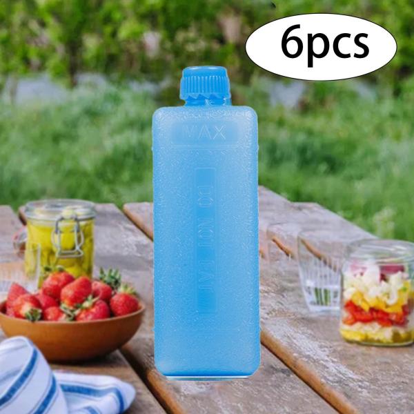 6個入りアイスパック 食べ物や飲み物を冷やすアイスブロック ハイキング ピクニック ビーチ用 11.5cmx4cmx3cm