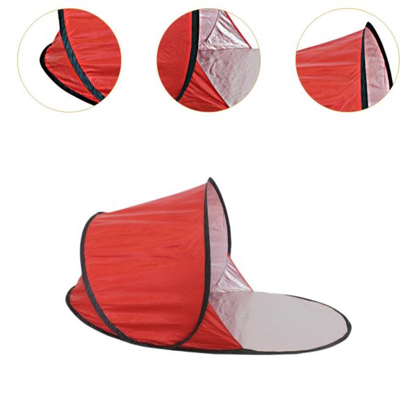 ビーチテント ポータブル 自動 ビーチテント 裏庭 釣り 登山用 赤