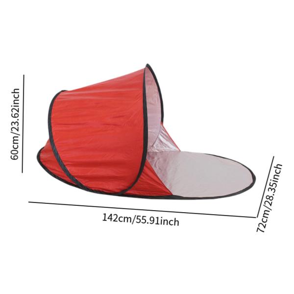 ビーチテント ポータブル 自動 ビーチテント 裏庭 釣り 登山用 赤