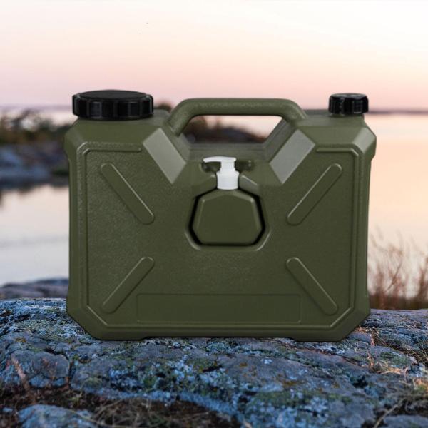 スピゴットバケツ付きウォーターコンテナ ウォータータンク 釣り バックパッキング ピクニック用 18L グリーン