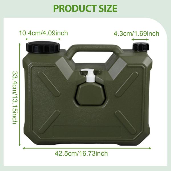 スピゴットバケツ付きウォーターコンテナ ウォータータンク 釣り バックパッキング ピクニック用 18L グリーン