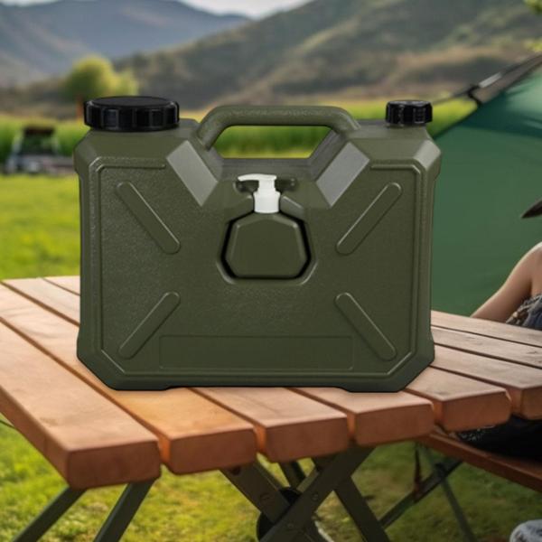 スピゴットバケツ付きウォーターコンテナ ウォータータンク 釣り バックパッキング ピクニック用 18L グリーン